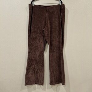 Old Navy Soft Corduroy Flare Pants Brown Wide Leg Casual Lounge Women's Size XXL